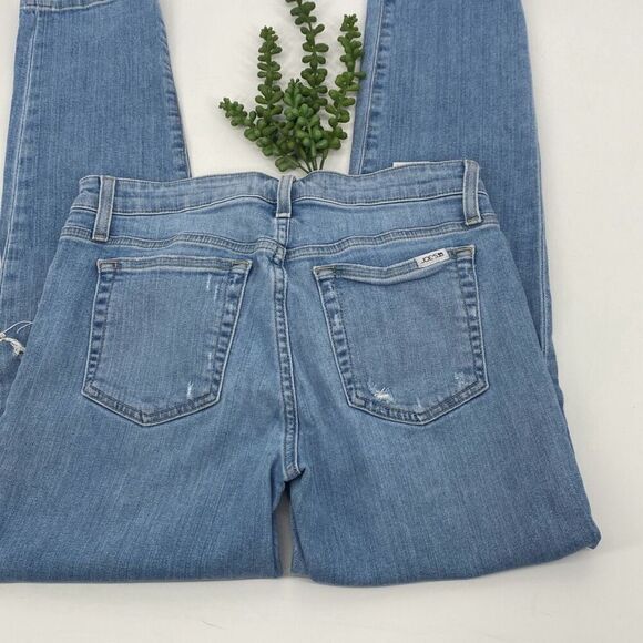 Joe's Jeans Boyfriend Slim Ankle Jeans Distressed Faded Manila Blue Stretch Size - Picture 10 of 16